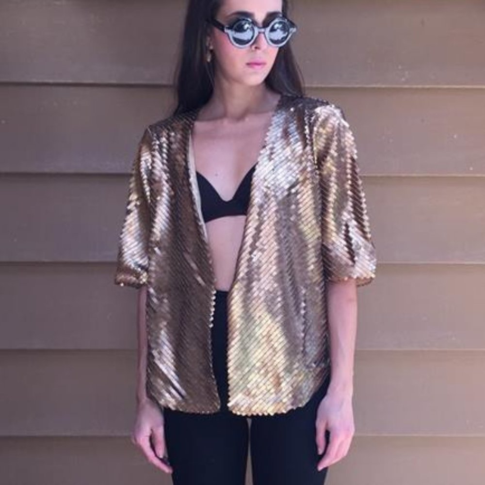 Calvin Klein Gold Sequin Shawl